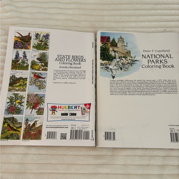 Set of 2 Vintage Coloring Books from Dover COLORING Book 1990 1993 Unused - Picture 2 of 14